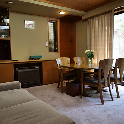 Dining corner in the living room.